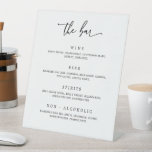 Wedding Drink Bar Menu Reception Pedestal Sign B13<br><div class="desc">Our pedestal drink menu bar sign is perfect to add to a frame to display at the bar. Guests can choose which drinks to order at your event. This item is part of our Crystal wedding invitation suite C100,  please visit our store to view the collection of coordinating items.</div>