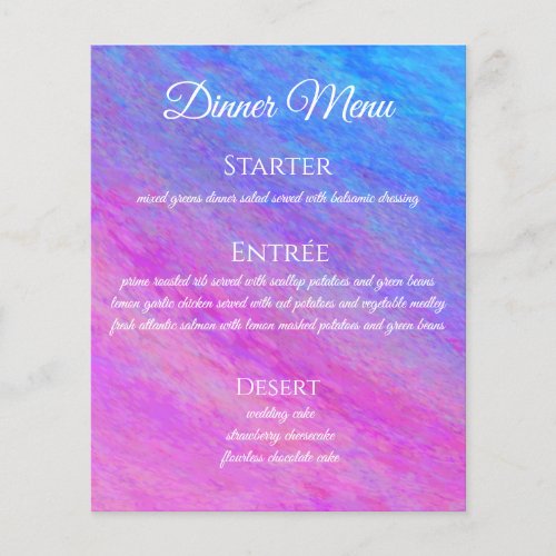 Wedding Drink  Dinner Menu_ Stardust Sea_