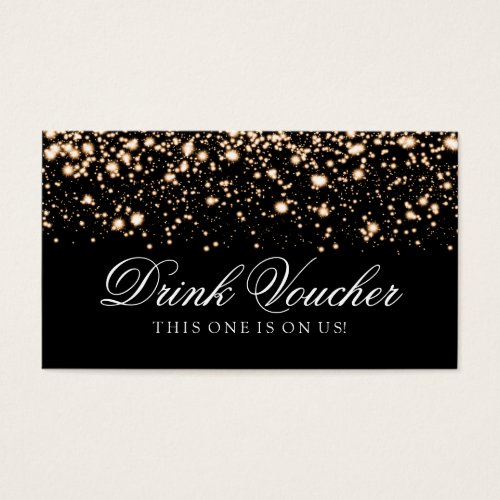 Wedding Drink Voucher Gold Midnight Glam