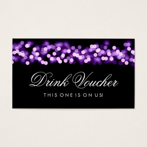 Wedding Drink Voucher Purple Hollywood Glam