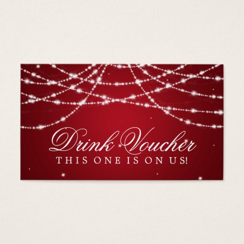 Wedding Drink Voucher Sparkling String Red