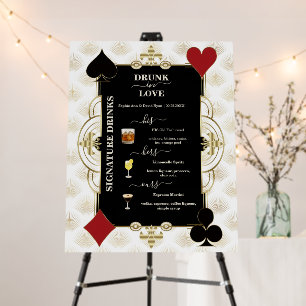 Wedding Drunk In Love Signature Drinks Bar Sign