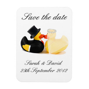 Wedding ducks 2 ...  save the date magnet