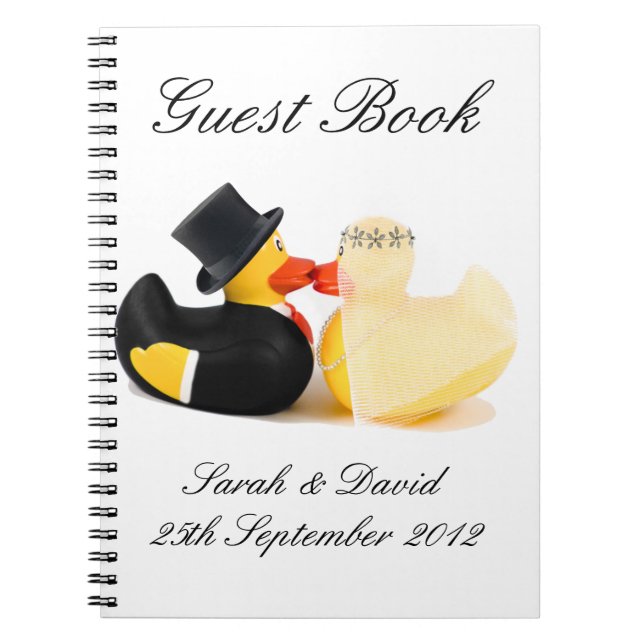 Wedding ducks 3 ... notebook guest book (Front)
