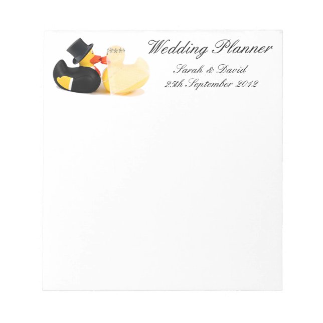 Wedding ducks 3 ... wedding planner notes (Front)