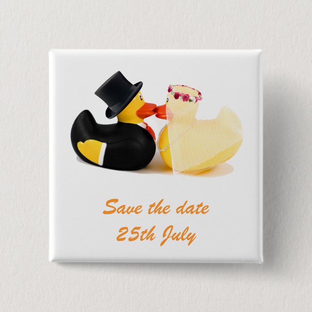Wedding ducks 4 ... Badge Button (Front)