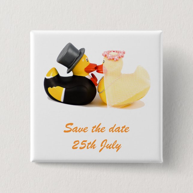 Wedding ducks ... Badge Button (Front)