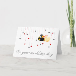 Wedding ducks card