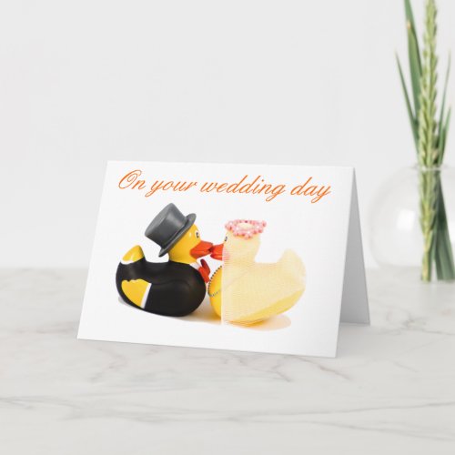 Wedding ducks card
