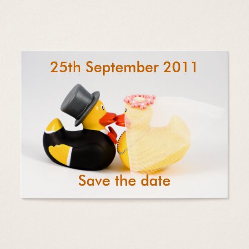 Wedding ducks ... Save the date Business Card