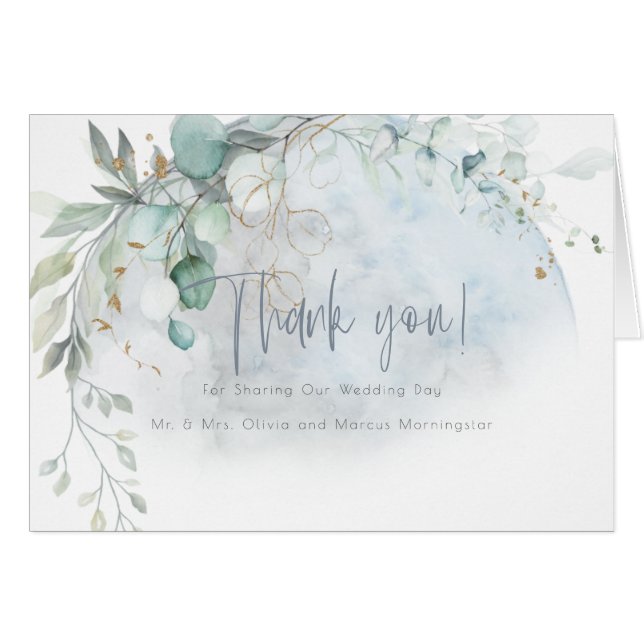 Wedding | Dusty Blue Over the Moon in Love (Front Horizontal)
