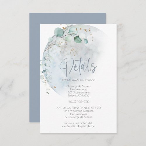 Wedding  Dusty Blue Over the Moon in Love Invitation