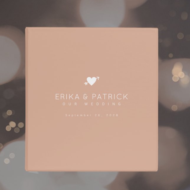 Wedding Dusty Rose Elegantly Designed 3 Ring Binder (Creator Uploaded)