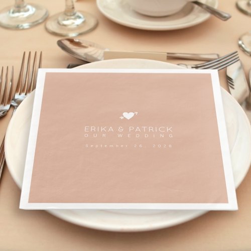 Wedding Dusty Rose Elegantly Designed  Paper Dinner Napkins