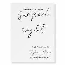 Wedding Easel | Swiped Right