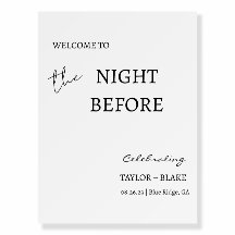 Wedding Easel | The Night Before  