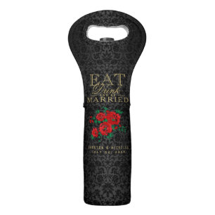 Wedding Eat, Drink and be Married - Red Wine Bag