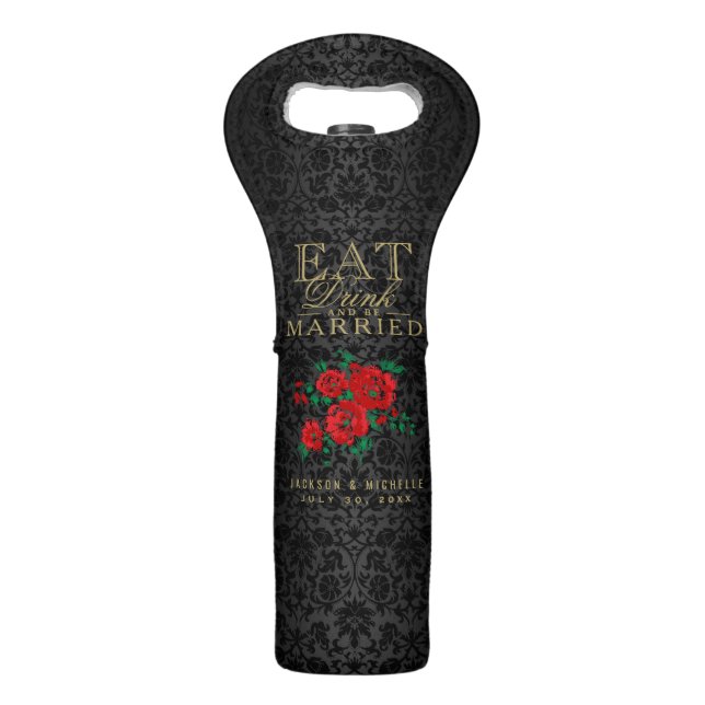 Wedding Eat, Drink and be Married - Red Wine Bag (Front)