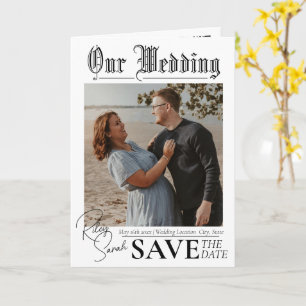 WEDDING EDITION Newspaper folded card