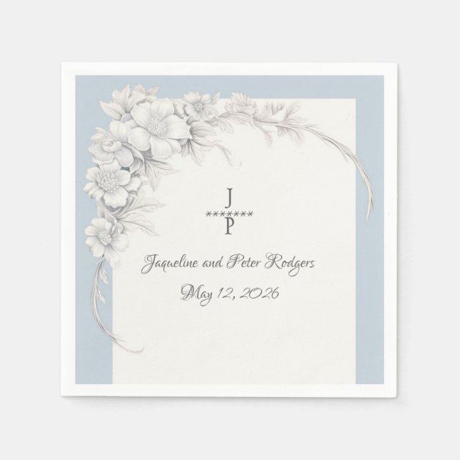 Wedding Elegance Wedding Napkins (Front)