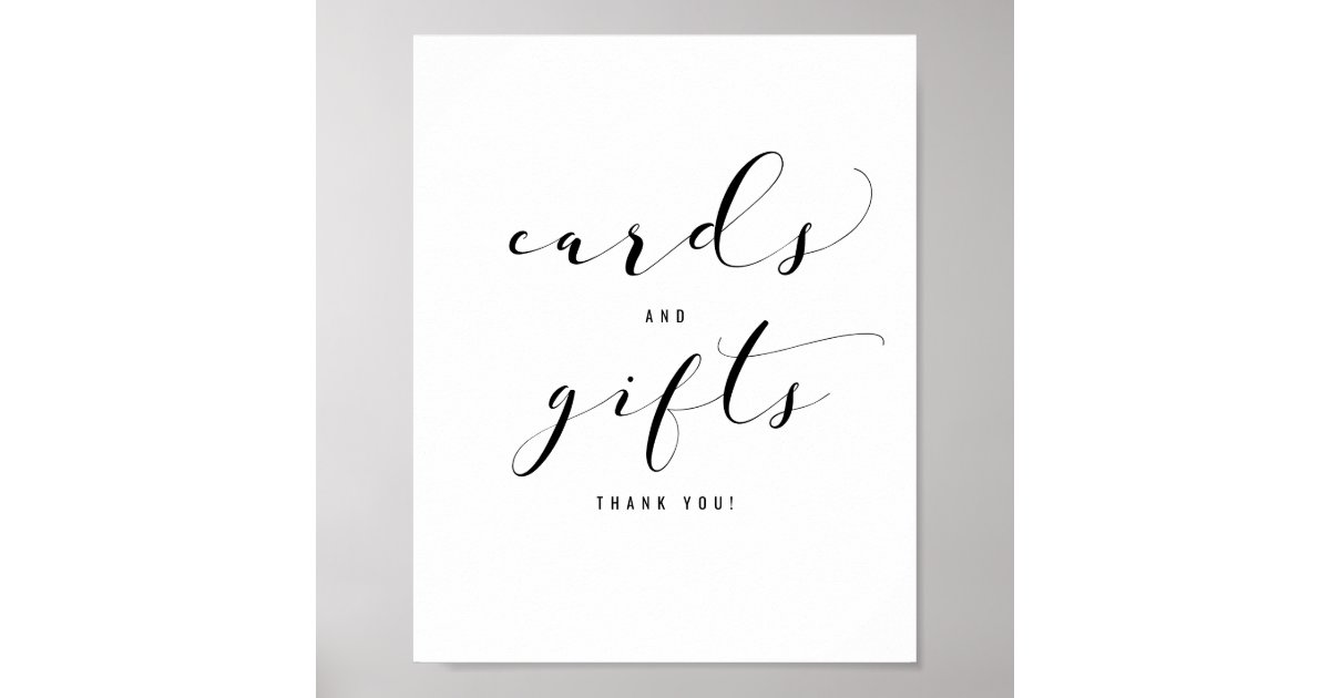 Wedding Elegant Calligraphy Cards & Gifts Sign | Zazzle