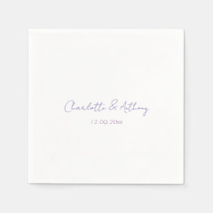 Wedding Elegant Calligraphy Creative Names & Date Napkins