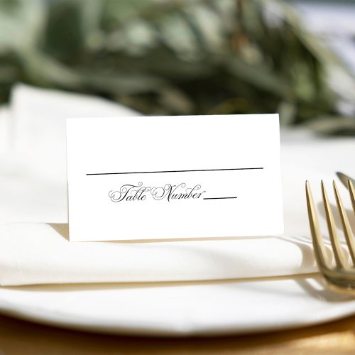 Wedding Elegant Calligraphy Reception Seating Place Card