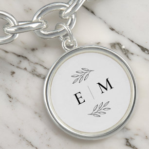Wedding Elegant Chic Modern Simple Chic Monogram Bracelet