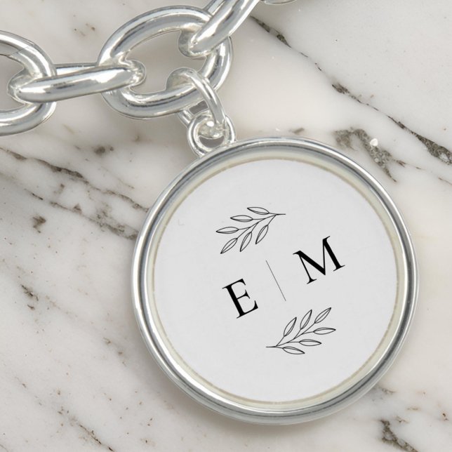 Wedding Elegant Chic Modern Simple Chic Monogram Bracelet (Creator Uploaded)