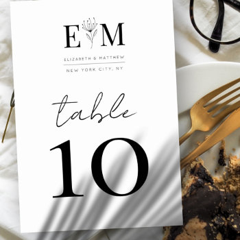 Wedding Elegant Chic Modern Simple Qr Table Number by WhitePaperBirch at Zazzle