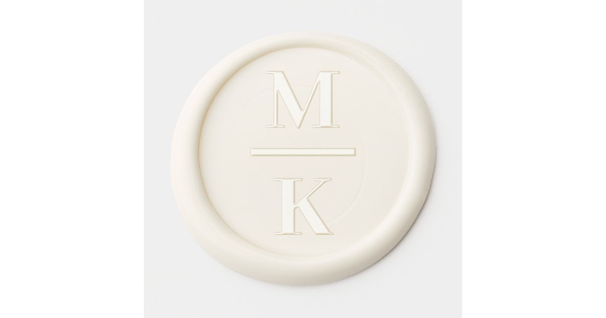 Wedding Elegant Couples Initials Monogram Wax Seal Sticker | Zazzle