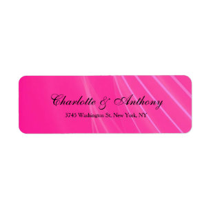 Wedding Elegant Creative Abstract Pink Minimalist Label