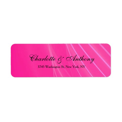 Wedding Elegant Creative Abstract Pink Minimalist Label