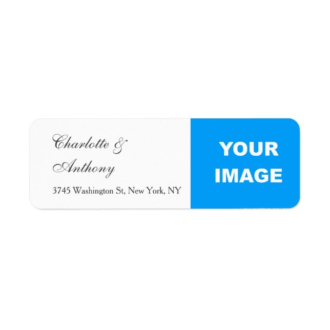 Wedding Elegant Creative Add Your Photo Image Logo Label (Front)