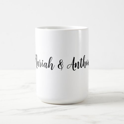 Wedding Elegant Creative Classical Black White Coffee Mug