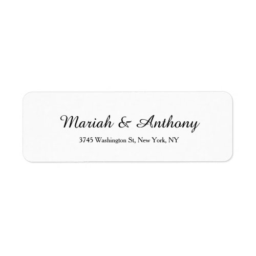 Wedding Elegant Creative Classical Black White Label