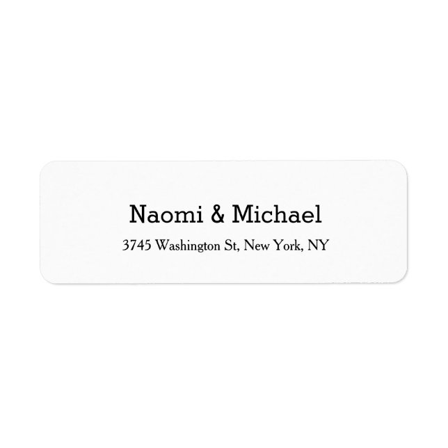 Wedding Elegant Creative Classical Black White Label (Front)