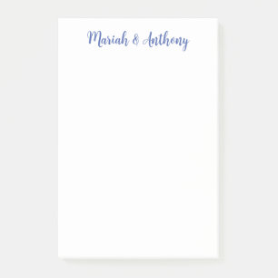 Wedding Elegant Creative Classical Blue White Post-it Notes