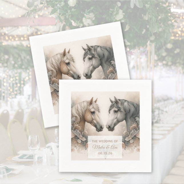 Wedding Elegant Horses Napkins (Wedding Elegant Horses Napkins)