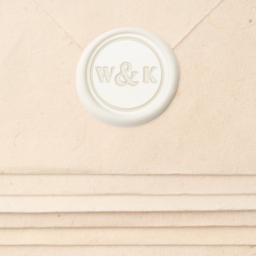 Wedding Elegant Initials Peel Stick Envelope Wax Seal Sticker