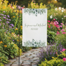 Wedding Elegant Leaves Greenery Foliage Garden Flag