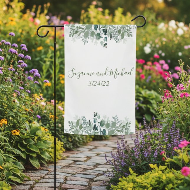 Wedding Elegant Leaves Greenery Foliage Garden Flag (Creator Uploaded)