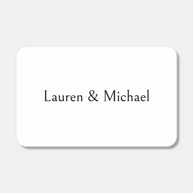 Wedding Elegant Minimalist Calligraphy Black White Matchboxes (Front)