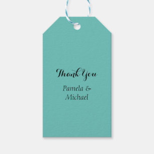 Wedding Elegant Minimalist Classic Blue Thank You Gift Tags