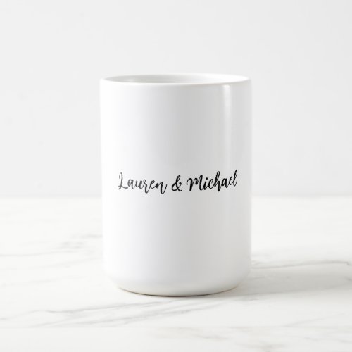 Wedding Elegant Minimalist Classical Black White Coffee Mug