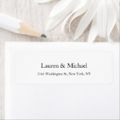 Wedding Elegant Minimalist Classical Black White Label (Insitu)