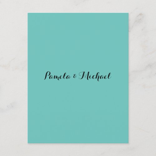 Wedding Elegant Minimalist Classical Blue Enclosure Card