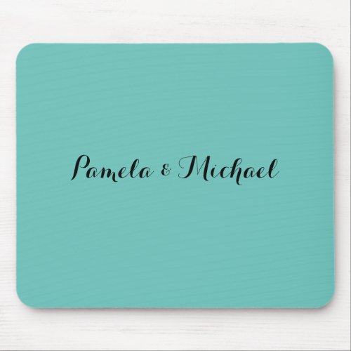 Wedding Elegant Minimalist Classical Blue Mouse Pad