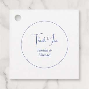 Wedding Elegant Minimalist Classical Thank You Favor Tags