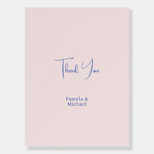 Wedding Elegant Minimalist Classical Thank You Foam Board